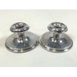 A pair of Norwegian silver ink wells marked 830s.