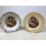A Bairnsfather ware Old Billplate and bowl by Grimswades Plate 25.5cm. Bowl 25cm. Some wear to bowl