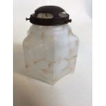 A marble effect vintage glass ceiling light shade W:16cm x H:18cm