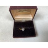A diamond solitaire approx 0.45 cts ring size 6.5.