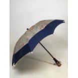 A 1920s parasol with painted wooden handle H:59cm closed length