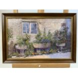 PAMELA DERRY (1932-2002 British) Oil on board Sunny afternoon Painswick. Signed lower right. W: