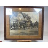 A large oak framed Rothschild photograph. With wooden veneer mount. Frame size W:84cm x H:73cm