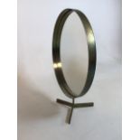 A 1960s Mirror on adjustable stand labelled Durlston Designs W:36cm x H:44cm