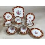Vintage Paragon bone China tea for six. Includes cake plate, six cups and saucers, teamplates and