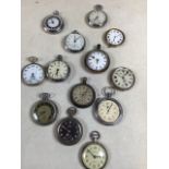 Thirteen hunter watches - untested includes Ingersoll, Smiths, Masons OK Sauce in various conditions