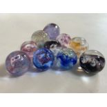 Ten Caithness Scotland paperweights