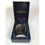 A QE2 keg of Single Malt Scotch Whisky in a presentation box. 75cl