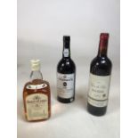 A bottle of Warres vintage port, - 1987, a bottle of House of Lords Scotch Whisky and a bottle of