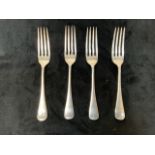 Four dessert forks. Birmingham 1930. 205 grams.