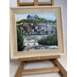 A mid century oil on board in period frame. Unsigned. W:33cm x H:31cm