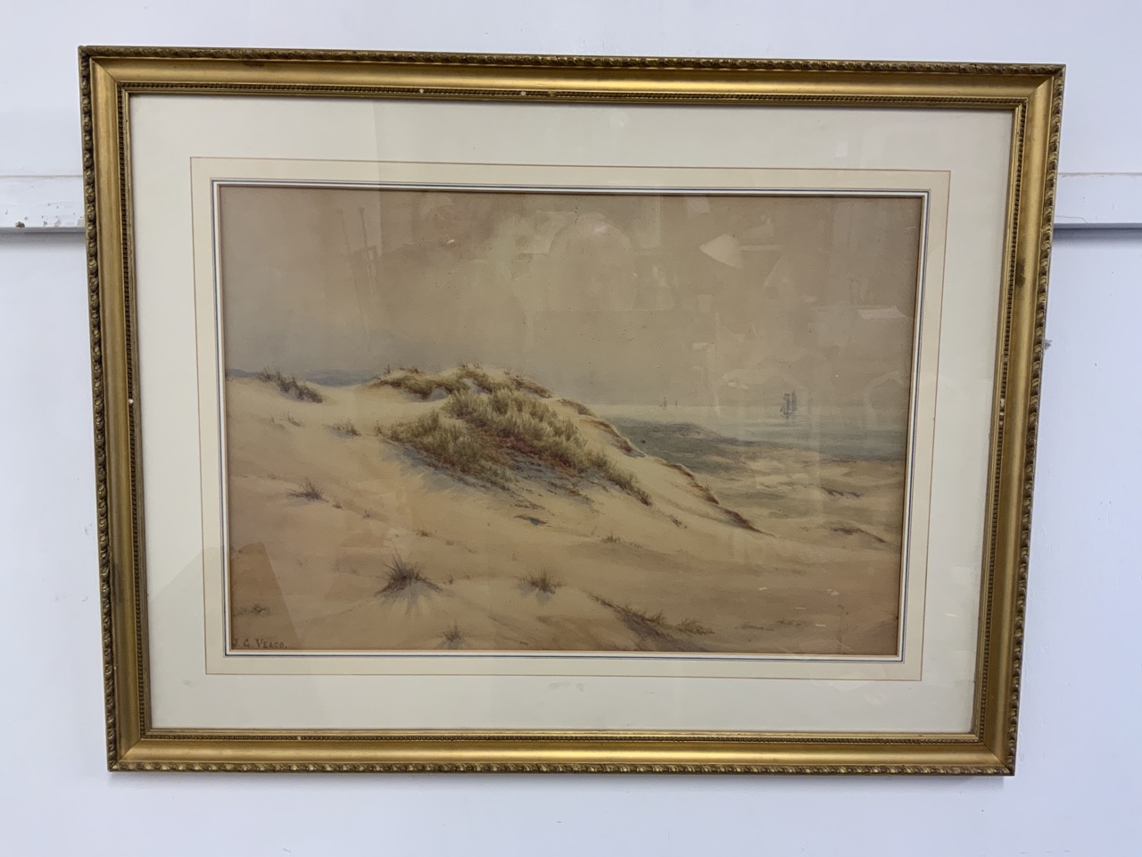 An early 20th century watercolour on paper signed lower right J.G.Veago. W:53cm x H:35cm