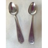 A pair of German Silver Tablespoons, Berlin, Schwabish Gmund by Walter Otto 99gm
