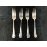 Four table forks, Birmingham 1930. 288 grams.