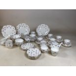A Collection of rosebud design bone China including items by Paragon, Roslyn,Duchesse and Argyle.