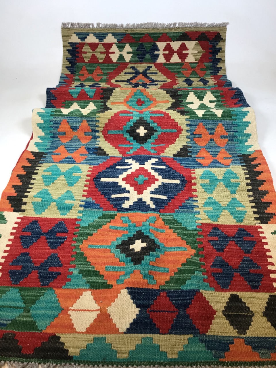 A Chobi Kilim Runner W:82cm x H:298cm - Image 3 of 4