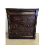 A Scottish Victorian mahogany chest of drawers. W:106cm x D:50cm x H:113cm