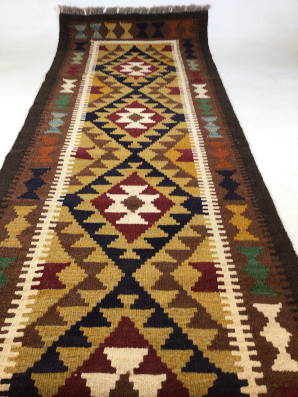 A Maimana Kilim runner W:64cm x H:195cm - Image 2 of 6