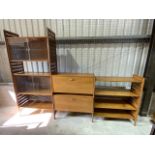 LADDERAX unit furniture. An original retro vintage 20th Century 1970's teak wood three section