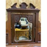 An Art Nouveau early 20th century break front marble topped wash stand with tiled backW:119cm x