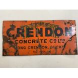 Anenamel Crendon concrete co ltd advertising sign Long Crendon Bucks.W:53cm x H:25cm