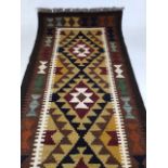 A Maimana Kilim runner W:64cm x H:195cm