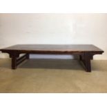 A vintage school table shortened to make a coffee table W:201cm x D:79cm x H:43cm