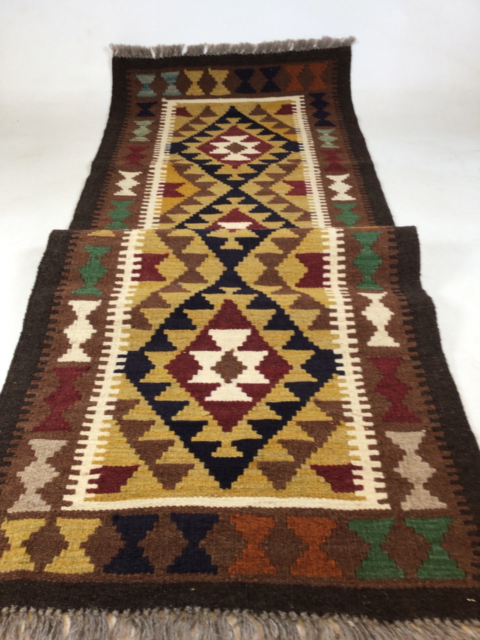 A Maimana Kilim runner W:64cm x H:195cm - Image 3 of 6