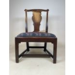 A Georgian mahogany low chair. H:40cm