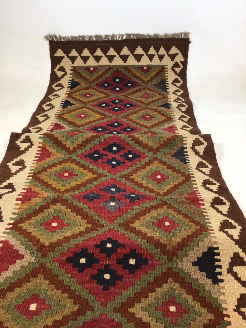 A Maimana Kilim runner W:73cm x H:300cm