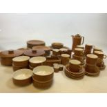 A large collection of Hornsea Pottery ,Saffron.To include dinner plates, breakfast
