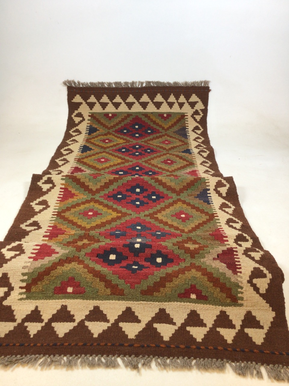 A Maimana Kilim runner W:73cm x H:300cm - Image 2 of 5