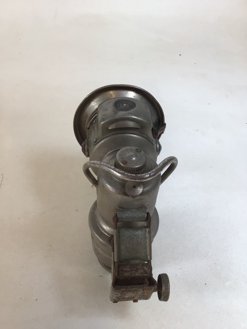 A Lucas Silver King vintage motorcycle or bicycle lamp Height 12.5cm together with a Powell & Hanmer - Image 6 of 12