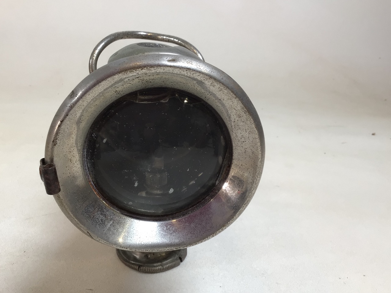 A Lucas Silver King vintage motorcycle or bicycle lamp Height 12.5cm together with a Powell & Hanmer - Image 3 of 12