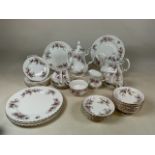 Royal Albert bone China Lavender Rose tea set. INcludes a tea pot, a coffee pot, jug and sugar bowl,