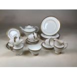A Wedgwood Geneva part dinner and tea service includes, six dinner plates, five tea plates , five