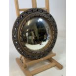 A 20th century circular convex mirror in gilt frame. W:45cm x H:45cm