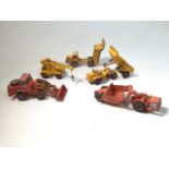 5 loose vintage Matchbox King Size heavy duty machines. To include a K-14 Jumbo Crane, K-3 Hatra