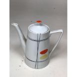 A mid century Polish Wawel Coffee set for six H:19cm coffee pot