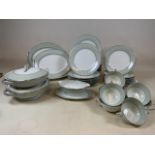 A Noritake Andover dinner service comprising eight dinner plates, breakfast plates (two sizes),