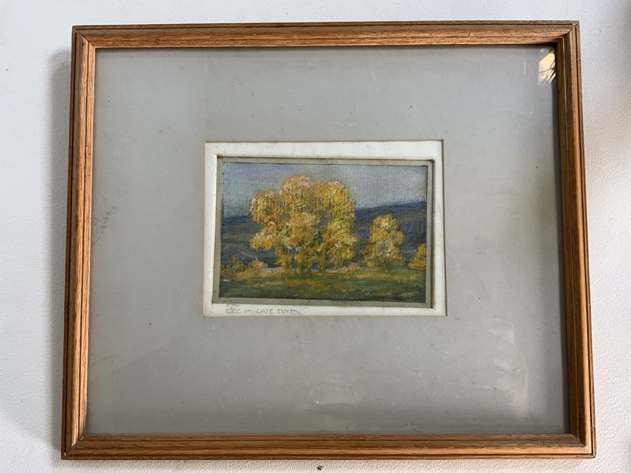 Marcus Adams (British 20th century) oil pastel on paper Entitled Dec 1st late tints. W:13cm x H: - Image 2 of 4