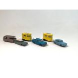 Assortment of loose vintage Matchbox cars and machinery. To include No.42 Studebaker Lark Wagonaire,