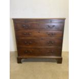 A Small Georgian mahogany chest of good proportion, four drawers with pull out brush slide with