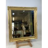 A modern gilt framed mirror.W:65cm x H:74cm