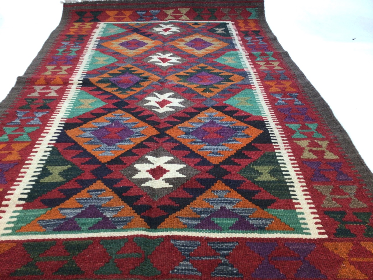 A Maimana Kilim W:102cm x H:152cm - Image 4 of 5