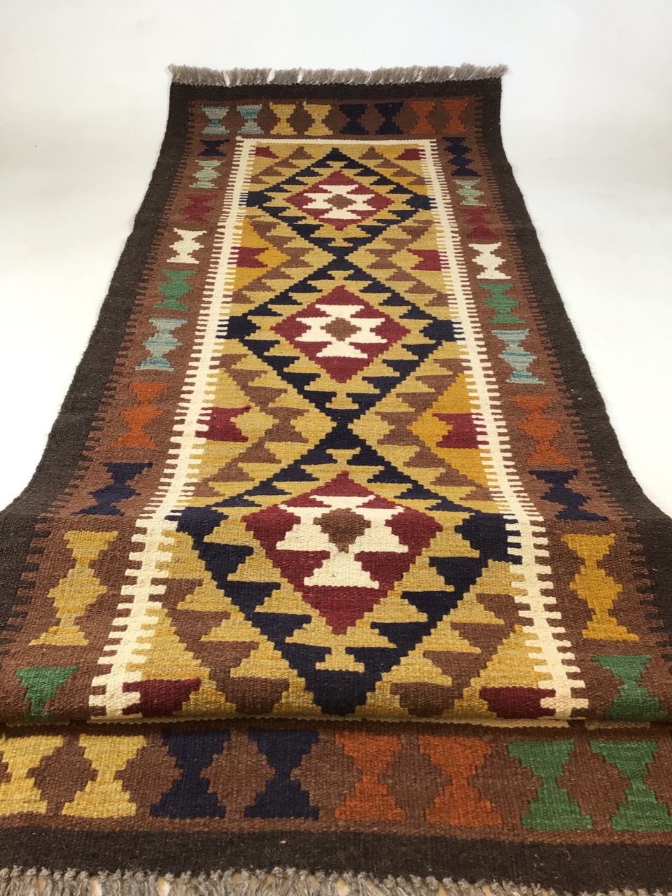 A Maimana Kilim runner W:64cm x H:195cm - Image 4 of 6