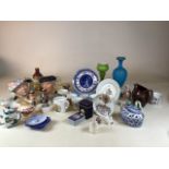 A pair of Pearly King and Queen Royal Doulton Toby jugs together with a collection of Royal