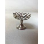 A small silver Bon Bon dish with decorative scalloped edge. Hallmarked Birmingham 1907. Approx