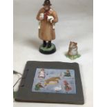 Royal Doulton figure of Lambing Time, together with Timmy Willie Beswick Beatrix Potter figure and a