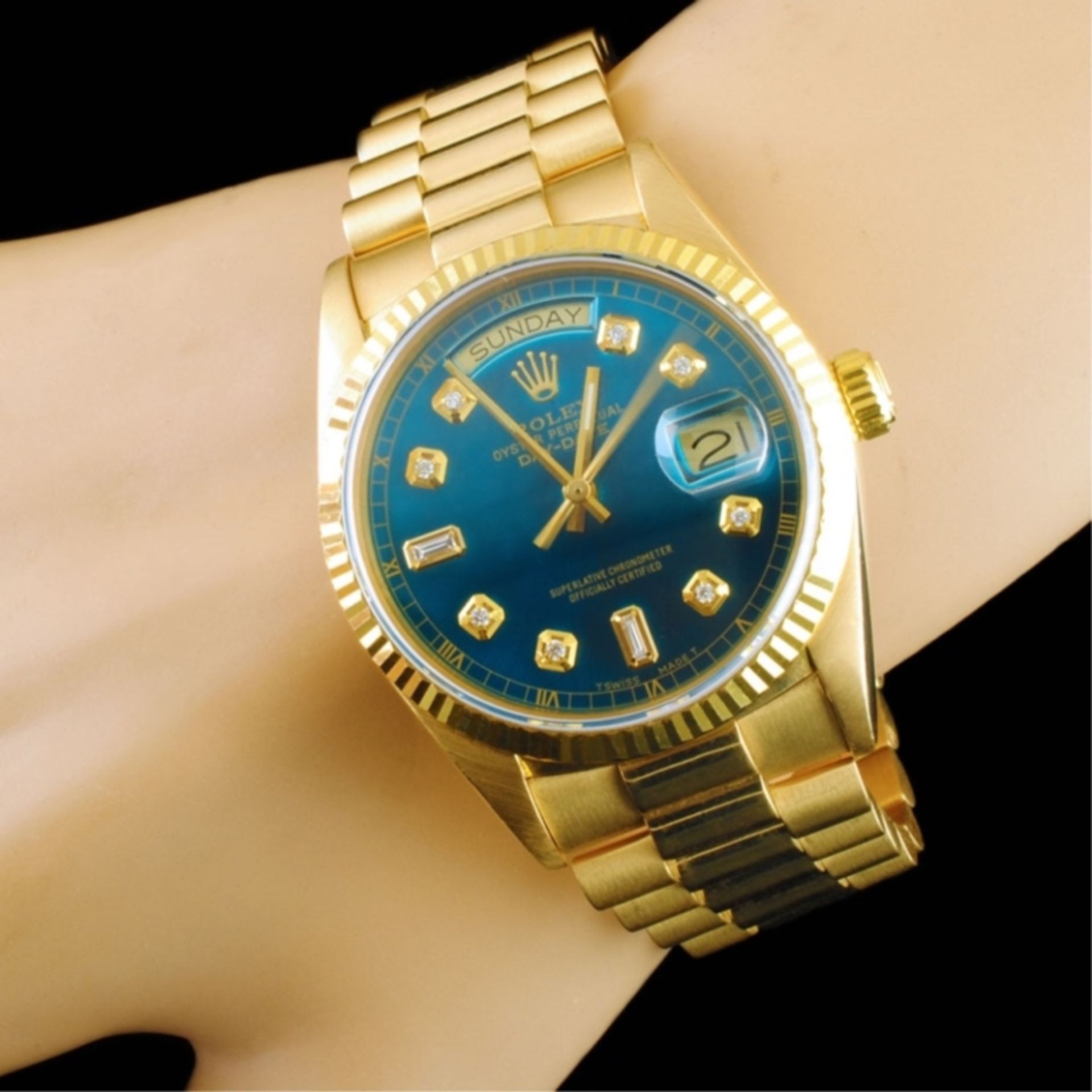 Rolex Day-Date 18K YG Diamond 36mm Wristwatch - Image 2 of 6